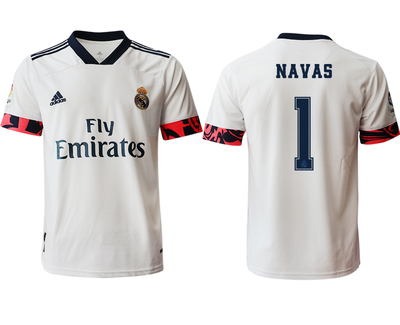 Men 2020-2021 club Real Madrid home aaa version #1 white Soccer Jerseys2